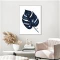 Picture of Blue Tropical Leaf I _GroupedProduct_Rectangle_Portrait_Canvas_Framed_