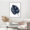 Picture of Blue Tropical Leaf I _GroupedProduct_Rectangle_Portrait_Canvas_Framed_