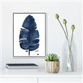 Picture of Blue Tropical Leaf II _GroupedProduct_Rectangle_Portrait_Canvas_Framed_