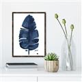 Picture of Blue Tropical Leaf II _GroupedProduct_Rectangle_Portrait_Canvas_Framed_