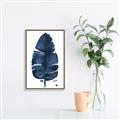 Picture of Blue Tropical Leaf II _GroupedProduct_Rectangle_Portrait_Canvas_Framed_
