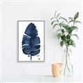 Picture of Blue Tropical Leaf II _GroupedProduct_Rectangle_Portrait_Canvas_Framed_