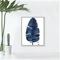 Picture of Blue Tropical Leaf II _GroupedProduct_Rectangle_Portrait_Canvas_Framed_