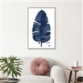 Picture of Blue Tropical Leaf II _GroupedProduct_Rectangle_Portrait_Canvas_Framed_