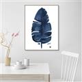 Picture of Blue Tropical Leaf II _GroupedProduct_Rectangle_Portrait_Canvas_Framed_
