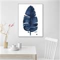 Picture of Blue Tropical Leaf II _GroupedProduct_Rectangle_Portrait_Canvas_Framed_