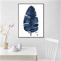 Picture of Blue Tropical Leaf II _GroupedProduct_Rectangle_Portrait_Canvas_Framed_