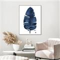 Picture of Blue Tropical Leaf II _GroupedProduct_Rectangle_Portrait_Canvas_Framed_