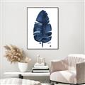 Picture of Blue Tropical Leaf II _GroupedProduct_Rectangle_Portrait_Canvas_Framed_