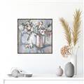 Picture of Beautiful Flower In Jar _GroupedProduct_Square_Canvas_Framed_