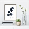 Picture of Blue Leaves V _GroupedProduct_Rectangle_Portrait_Canvas_Framed_