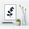 Picture of Blue Leaves V _GroupedProduct_Rectangle_Portrait_Canvas_Framed_