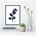 Picture of Blue Leaves V _GroupedProduct_Rectangle_Portrait_Canvas_Framed_
