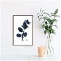 Picture of Blue Leaves V _GroupedProduct_Rectangle_Portrait_Canvas_Framed_
