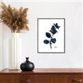 Picture of Blue Leaves V _GroupedProduct_Rectangle_Portrait_Canvas_Framed_