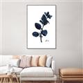 Picture of Blue Leaves V _GroupedProduct_Rectangle_Portrait_Canvas_Framed_