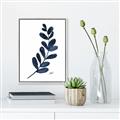 Picture of Blue Leaves VI _GroupedProduct_Rectangle_Portrait_Canvas_Framed_