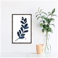 Picture of Blue Leaves VI _GroupedProduct_Rectangle_Portrait_Canvas_Framed_