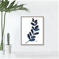 Picture of Blue Leaves VI _GroupedProduct_Rectangle_Portrait_Canvas_Framed_