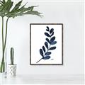 Picture of Blue Leaves VI _GroupedProduct_Rectangle_Portrait_Canvas_Framed_