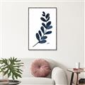 Picture of Blue Leaves VI _GroupedProduct_Rectangle_Portrait_Canvas_Framed_