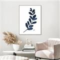 Picture of Blue Leaves VI _GroupedProduct_Rectangle_Portrait_Canvas_Framed_
