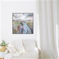 Picture of Water Golden Falls  _GroupedProduct_Square_Canvas_Framed_