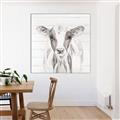 Picture of Frontal Cow Portrait _GroupedProduct_Square_Canvas_Framed_