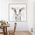 Picture of Frontal Cow Portrait _GroupedProduct_Square_Canvas_Framed_