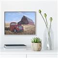 Picture of Red Wooden Barn _GroupedProduct_Rectangle_Landscape_Canvas_Framed_