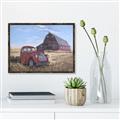 Picture of Red Wooden Barn _GroupedProduct_Rectangle_Landscape_Canvas_Framed_