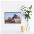 Picture of Red Wooden Barn _GroupedProduct_Rectangle_Landscape_Canvas_Framed_