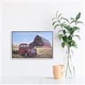 Picture of Red Wooden Barn _GroupedProduct_Rectangle_Landscape_Canvas_Framed_