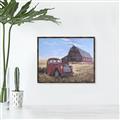 Picture of Red Wooden Barn _GroupedProduct_Rectangle_Landscape_Canvas_Framed_