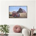Picture of Red Wooden Barn _GroupedProduct_Rectangle_Landscape_Canvas_Framed_