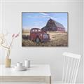 Picture of Red Wooden Barn _GroupedProduct_Rectangle_Landscape_Canvas_Framed_
