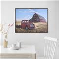 Picture of Red Wooden Barn _GroupedProduct_Rectangle_Landscape_Canvas_Framed_