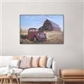Picture of Red Wooden Barn _GroupedProduct_Rectangle_Landscape_Canvas_Framed_