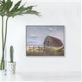 Picture of Wooden Fence _GroupedProduct_Rectangle_Landscape_Canvas_Framed_