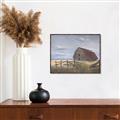 Picture of Wooden Fence _GroupedProduct_Rectangle_Landscape_Canvas_Framed_