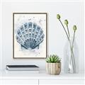 Picture of Blue Seashell _GroupedProduct_Rectangle_Portrait_Canvas_Framed_