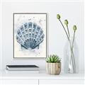 Picture of Blue Seashell _GroupedProduct_Rectangle_Portrait_Canvas_Framed_