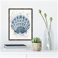 Picture of Blue Seashell _GroupedProduct_Rectangle_Portrait_Canvas_Framed_