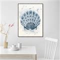 Picture of Blue Seashell _GroupedProduct_Rectangle_Portrait_Canvas_Framed_