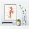 Picture of Coral Seahorse _GroupedProduct_Rectangle_Portrait_Canvas_Framed_
