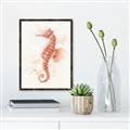 Picture of Coral Seahorse _GroupedProduct_Rectangle_Portrait_Canvas_Framed_