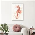 Picture of Coral Seahorse _GroupedProduct_Rectangle_Portrait_Canvas_Framed_