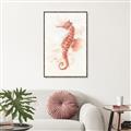 Picture of Coral Seahorse _GroupedProduct_Rectangle_Portrait_Canvas_Framed_
