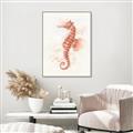 Picture of Coral Seahorse _GroupedProduct_Rectangle_Portrait_Canvas_Framed_