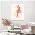 Picture of Coral Seahorse _GroupedProduct_Rectangle_Portrait_Canvas_Framed_